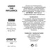 Label of EXSENS Under the Influence pheromone body mist showing product name, ingredients, manufacturer details, and usage information.
