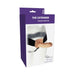 Packaging box of The Extender Hollow Strap-On by Kinx showing beige realistic 6-inch dildo with black elastic harness on a white mannequin.
