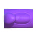 Purple silicone couples cage with textured interior and rounded tip, designed for dual stimulation and enhanced pleasure.