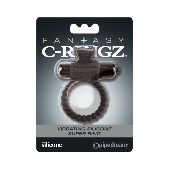 Fantasy C Ringz Vibrating Silicone Super Ring Black | SexToy.com