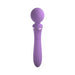 Purple ergonomic wand massager with rounded head and sleek handle for targeted and broad stimulation.
