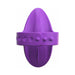 Purple silicone finger vibe with adjustable strap for secure fit and versatile massage use.