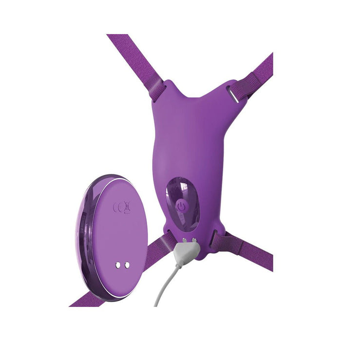 Fantasy For Her Ultimate Butterfly Strap-on With Remote Silicone Purple | SexToy.com