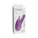 Purple silicone vibrating roto suction device displayed on white packaging box labeled Fantasy For Her