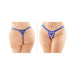 Fantasy Lingerie Bottoms Up Aster Crotchless Strappy Flower Pearl Thong | SexToy.com