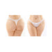 Fantasy Lingerie Bottoms Up Flora Ruffled Lace Crotchless Pearl Thong | SexToy.com