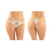 Fantasy Lingerie Bottoms Up Jasmine Strappy Lace Thong With Front Keyhole Cutout | SexToy.com