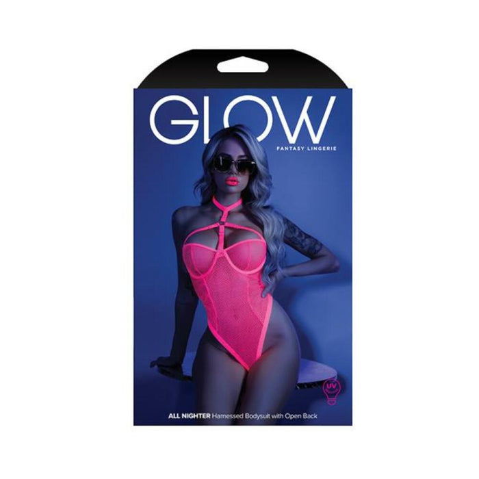 Fantasy Lingerie Glow All Nighter Harnessed Mesh Bodysuit | SexToy.com