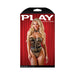 Fantasy Lingerie Play High Roller Costume Sequined Bodysuit With Molded Cups, Snap Closure, and Bowtie Collar - SexToy.com