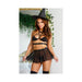 Fantasy Lingerie Play Spellbound Costume Strappy Pentagram Detail Bralette, Criss-Cross Cutout Panty, Skirt & Hat - SexToy.com