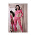 Fantasy Lingerie Sheer One More Time One Shoulder Cut Out Bodystocking Pink O/s - SexToy.com