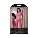 Fantasy Lingerie Sheer One More Time One Shoulder Cut Out Bodystocking Pink O/s - SexToy.com