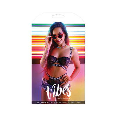 Fantasy Lingerie Vibes Not Your Bitch Bra/Panty | SexToy.com