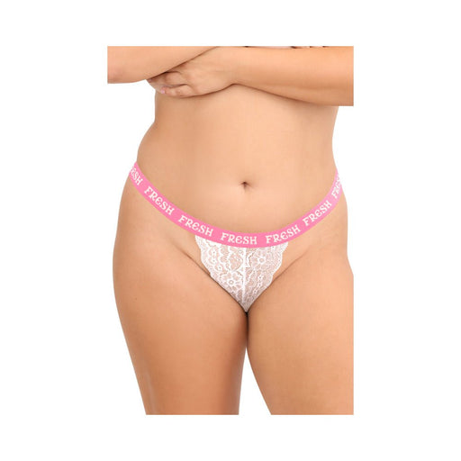 Fantasy Lingerie Vibes Tasty Vibes Pack 3-piece Lace Thong Panty Set Blue/pink/white Queen Size - SexToy.com