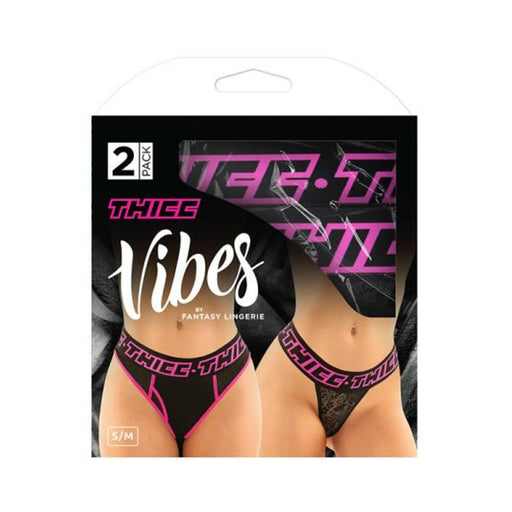 Fantasy Lingerie Vibes Thicc Buddy Pack 2 pc. Athletic Mesh Boyfriend Brief & Lace Thong | SexToy.com