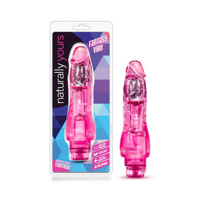 Purple flexible vibrating dildo with realistic design, multi-speed function, and waterproof feature in retail packaging.