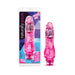 Purple flexible vibrating dildo with realistic design, multi-speed function, and waterproof feature in retail packaging.