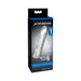 Clear vibrating super sleeve extension with ball strap in black and blue Fantasy X-Tensions packaging.
