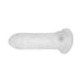 Clear Fat Boy Thin 5.5 sheath made of soft, stretchy material with closed tip and base loop for added comfort and sensation.