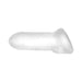 Clear ultra-soft stretchy Fat Boy Original Ultra Fat 5.5 sheath with closed tip and base loop design.