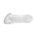 Clear Fat Boy Original Ultra Fat 5.5 inch soft stretchy sheath with closed tip and base loop for secure fit.