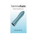 Sleek blue anodized aluminum Femme Funn Bougie Bullet with ergonomic shape and discreet control buttons.