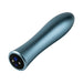Sleek blue anodized aluminum bullet vibrator with ergonomic shape and control buttons on the base.