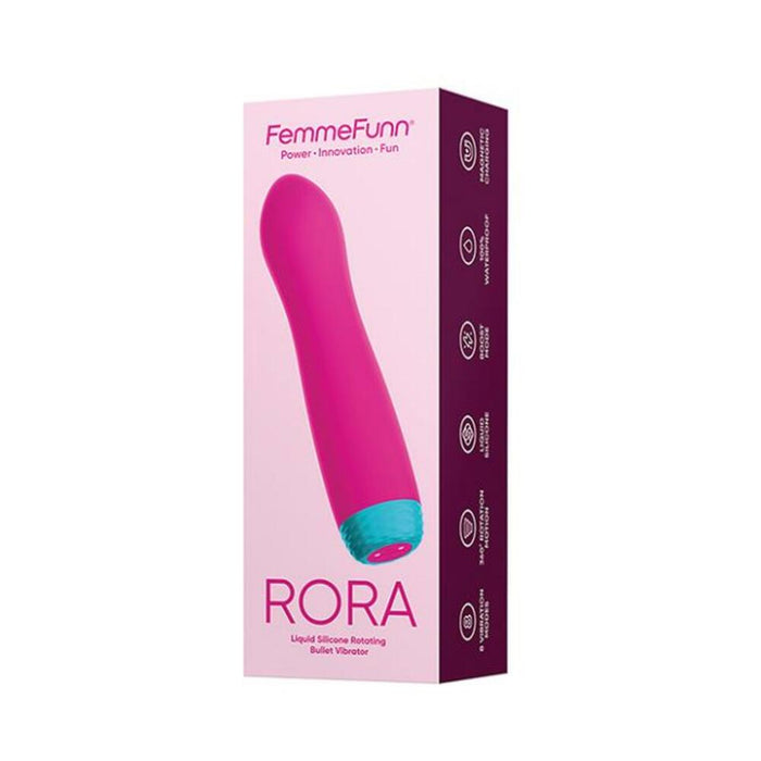 Femmefunn Rora Liquid Silicone Rotating Bullet Pink | SexToy.com