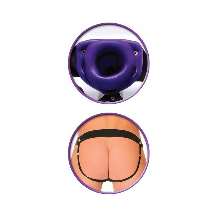 Fetish Fantasy For Him Or Her Vibrating Hollow Strap-on Purple - SexToy.com