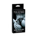 Ffetish Fantasy Series Metal Handcuffs packaging featuring a black and white image of hands cuffed behind a person wearing fishnet stockings.