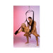 Couple using black Fetish Fantasy Series sex swing with padded supports and adjustable straps in a studio setting.