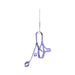 Purple adjustable sex swing with padded straps and metal chain for ceiling installation.