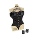 Fetish Play Dice Game packaging shaped like a corset with two black dice showing actions and body parts for playful adult scenarios.