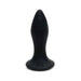 Black silicone vibrating butt plug with ergonomic tapered shape and flared base from Fifty Shades of Grey collection.