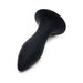 Black silicone ergonomic vibrating butt plug from Fifty Shades of Grey with a flared base and smooth finish.
