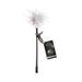 Fifty Shades of Grey feather tickler with soft white feathers and black handle, featuring branded tag and ribbon.