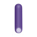 Compact purple bullet vibrator with smooth finish and illuminated power button at the base.