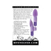 Purple Fingerific Rechargeable Finger Vibe with textured stimulating nubs and USB rechargeable bullet, shown from two angles.