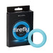 Firefly Halo small glow in the dark blue silicone cock ring with black packaging box by nsnovelties