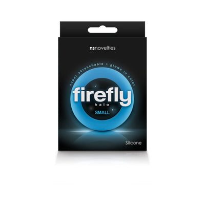 Packaging of Firefly Halo small size glow in the dark silicone cock ring by nsnovelties.