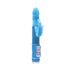 Blue Firefly Lola thrusting rabbit vibrator with textured shaft and butterfly-shaped clitoral stimulator.