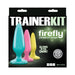 Multicolor Firefly Trainer Kit with three glow-in-the-dark TPE anal plugs in graduated sizes for beginner to advanced use.