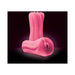 Pink Firefly Yoni Glow in the Dark silicone stroker with textured design on black background.
