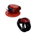 Firmtech Tech Ring in black and red with ergonomic design and charging base for health monitoring and enhancement.
