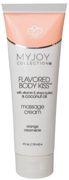 Flavored Body Kiss Water Based Massage Cream Orange Cream 4 Ounce | SexToy.com