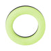 Two-tone green and black liquid silicone C-ring with smooth, flexible design.