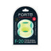 Forto F-20 glow-in-the-dark soft and stretchy double silicone ring in size medium packaging.