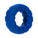 Blue textured 23mm liquid silicone C-ring with a soft, flexible design.
