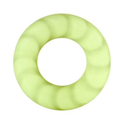 Light green 23mm liquid silicone C-ring with a smooth, rounded, and flexible design.