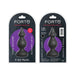 Forto F-30 small black silicone plug in retail packaging shown from front and back sides.